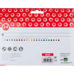 Caja lápices de cera 24 colores Liderpapel
