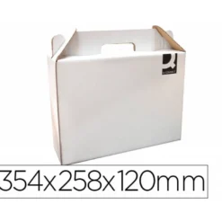 Caja Maletín de Cartón Q-connect para Embalar 35x25,5x11,8 cm con Asa