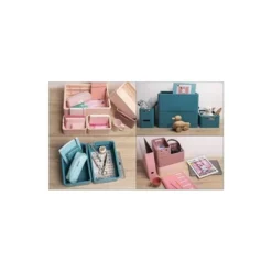 CAJA MULTIUSOS EXACOMPTA SMART CASE DIN A5+ PLASTICO RECICLADO PLEGABLE COLOR ROSA VIEJO 275X40X190 MM