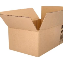 CAJA PARA EMBALAR Q-CONNECT AMERICANA CARTON RECICLADO CANAL SIMPLE 5 MM COLOR KRAFT 350X250X220 MM