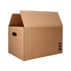 CAJA PARA EMBALAR Q-CONNECT AMERICANA CON ASAS CARTON RECICLADO CANAL SIMPLE 5 MM COLOR KRAFT 600X400X290 MM