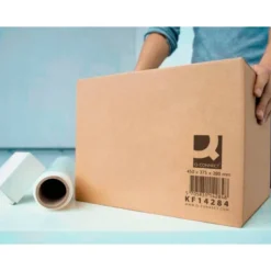 CAJA PARA EMBALAR Q-CONNECT AMERICANA ULTRARRESISTENTE CARTON RECICLADO CANAL DOBLE 7MM COLOR KRAFT 450X375X280 MM