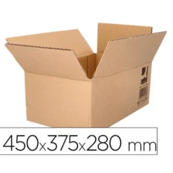 CAJA PARA EMBALAR Q-CONNECT AMERICANA ULTRARRESISTENTE CARTON RECICLADO CANAL DOBLE 7MM COLOR KRAFT 450X375X280 MM