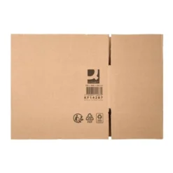 CAJA PARA EMBALAR Q-CONNECT AMERICANA ULTRARRESISTENTE CARTON RECICLADO CANAL DOBLE 7MM COLOR KRAFT 700X440X330 MM