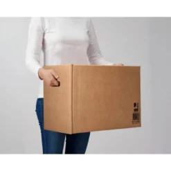 CAJA PARA EMBALAR Q-CONNECT AMERICANA ULTRARRESISTENTE CONASAS CARTON CANAL DOBLE 7 MM COLOR KRAFT 600X400X290 MM