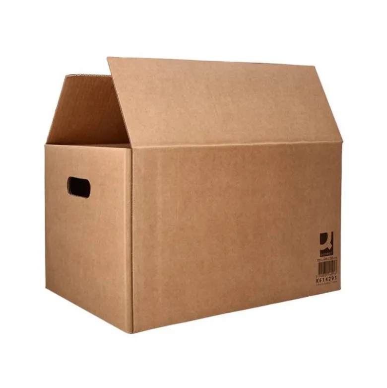 CAJA PARA EMBALAR Q-CONNECT AMERICANA ULTRARRESISTENTE CONASAS CARTON CANAL DOBLE 7 MM COLOR KRAFT 700X440X330 MM