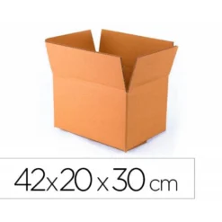 Caja para embalar Q-Connect de doble canal de 42x30x20cm