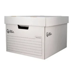 CAJON CONTENEDOR LIDERPAPEL CARTON AUTOMATICO PARA 4 CAJASARCHIVO DEF. FOLIO / 5 ARCHIVADORES A-Z 430X383X265MM
