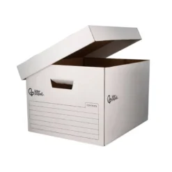CAJON CONTENEDOR LIDERPAPEL CARTON AUTOMATICO PARA 4 CAJASARCHIVO DEF. FOLIO / 5 ARCHIVADORES A-Z 430X383X265MM