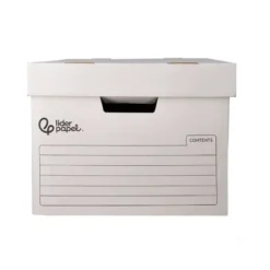 CAJON CONTENEDOR LIDERPAPEL CARTON AUTOMATICO PARA 4 CAJASARCHIVO DEF. FOLIO / 5 ARCHIVADORES A-Z 430X383X265MM