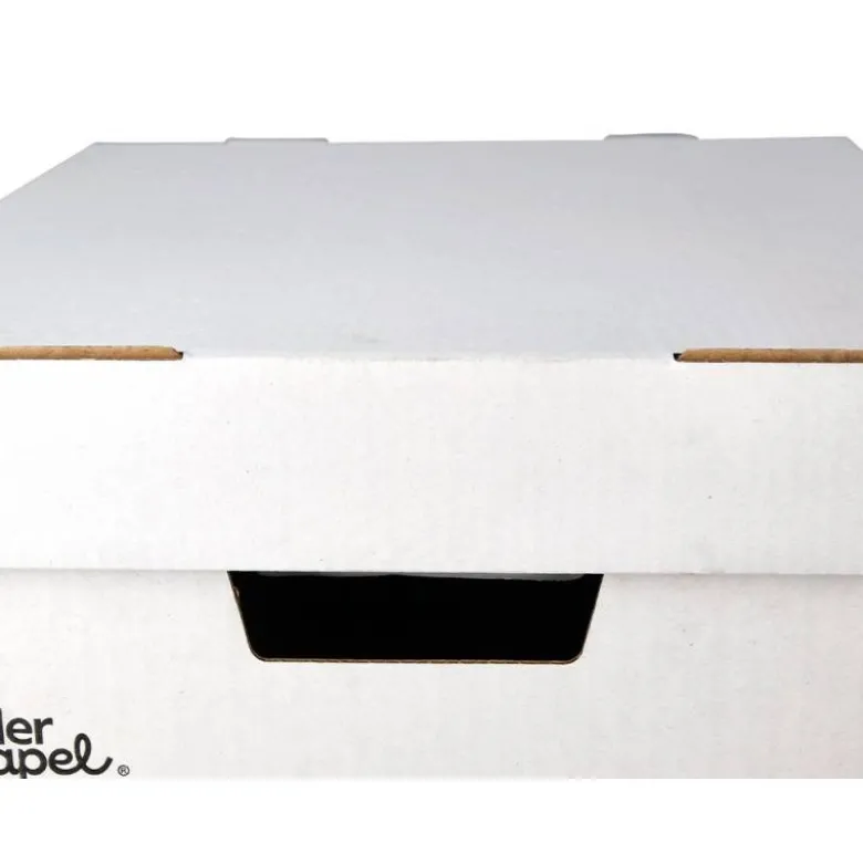 CAJON CONTENEDOR LIDERPAPEL CARTON AUTOMATICO PARA 4 CAJASARCHIVO DEF. FOLIO / 5 ARCHIVADORES A-Z 430X383X265MM