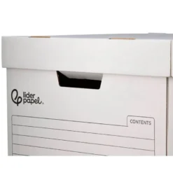 CAJON CONTENEDOR LIDERPAPEL CARTON AUTOMATICO PARA 3 CAJASARCHIVO DEF. FOLIO / 4 ARCHIVADORES A-Z 387X333X260MM