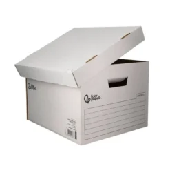 CAJON CONTENEDOR LIDERPAPEL CARTON AUTOMATICO PARA 3 CAJASARCHIVO DEF. FOLIO / 4 ARCHIVADORES A-Z 387X333X260MM