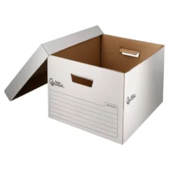 CAJON CONTENEDOR LIDERPAPEL CARTON AUTOMATICO PARA 3 CAJASARCHIVO DEF. FOLIO / 4 ARCHIVADORES A-Z 387X333X260MM