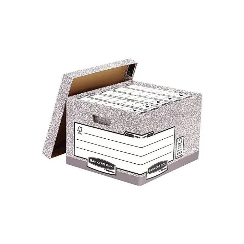 Cajon Fellowes carton reciclado capacidad 4 cajas archivo tamaño folio