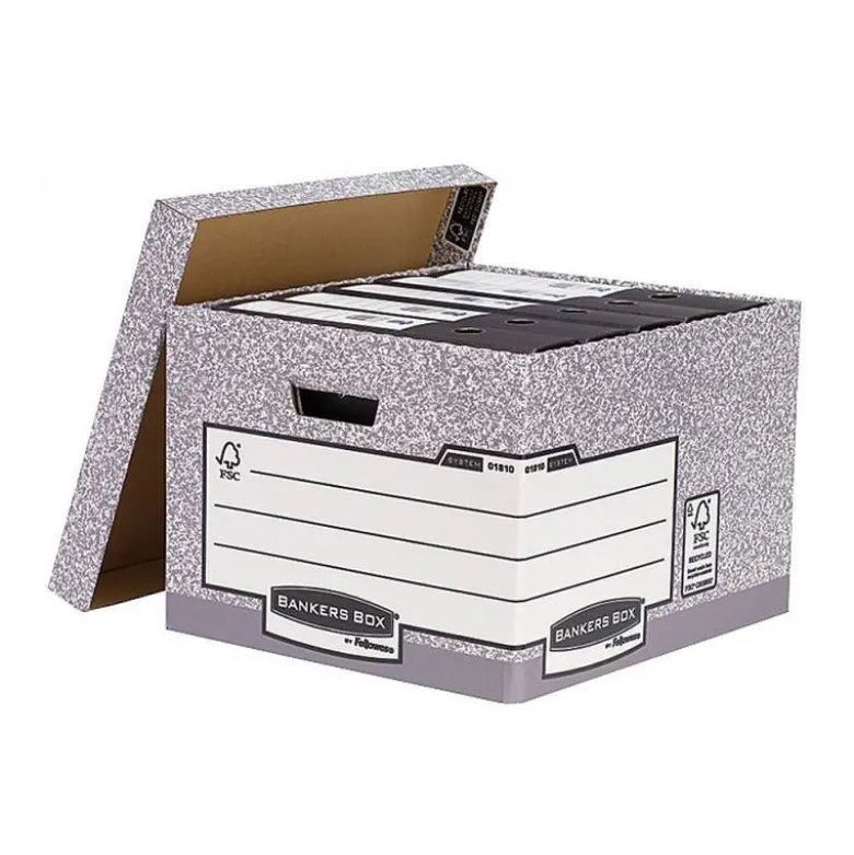 Cajon Fellowes carton reciclado capacidad 4 cajas archivo tamaño folio