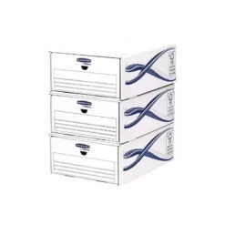 Cajon Fellowes carton Reciclado capacidad 6 cajas archivo 80 mm