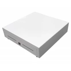 Cajon portamonedas 8 monederos 4 billeteros con llave manual blanco 410x415x110 mm