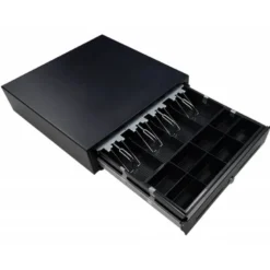 CAJON PORTAMONEDAS SEYPOS ELECTRICO METALICO 8 MONEDEROS 5 BILLETEROS RANURA FRONTAL CERRADURA CON LLAVE
