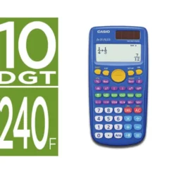 CALCULADORA CASIO FX-55 PLUS CIENTIFICA 240 FUNCIONES PANTALLA DE CUATRO LINEAS SOLAR Y PILA