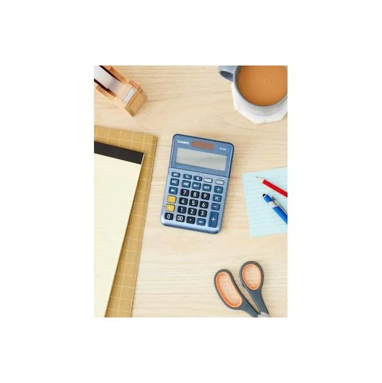 CALCULADORA CASIO MS-80E SOBREMESA 8 DIGITOS TX +/- TECLA DOBLE CERO COLOR AZUL