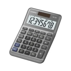 CALCULADORA CASIO MS-80F SOBREMESA 8 DIGITOS TAX +/- COLOR PLATA