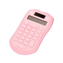 CALCULADORA LIDERPAPEL BOLSILLO XF41 8 DIGITOS SOLAR Y PILAS COLOR ROSA 94X59,5X10,5MM