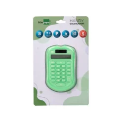 CALCULADORA LIDERPAPEL BOLSILLO XF42 8 DIGITOS SOLAR Y PILAS COLOR VERDE 94X59,5X10,5MM