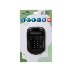 CALCULADORA LIDERPAPEL BOLSILLO XF43 8 DIGITOS SOLAR Y PILAS COLOR NEGRO 94X59,5X10,5MM