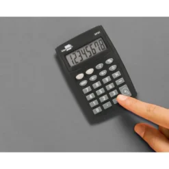 CALCULADORA LIDERPAPEL BOLSILLO XF01 8 DIGITOS PILAS COLOR NEGRO 99X64X9 MM