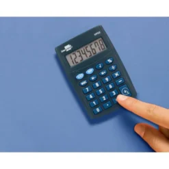 CALCULADORA LIDERPAPEL BOLSILLO XF02 8 DIGITOS PILAS COLOR AZUL 99X64X9 MM