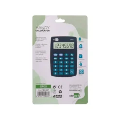 CALCULADORA LIDERPAPEL BOLSILLO XF02 8 DIGITOS PILAS COLOR AZUL 99X64X9 MM