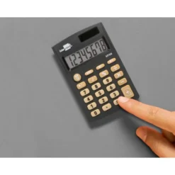 CALCULADORA LIDERPAPEL BOLSILLO XF05 8 DIGITOS SOLAR Y PILAS COLOR NEGRO 98X62X8 MM