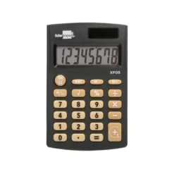 CALCULADORA LIDERPAPEL BOLSILLO XF05 8 DIGITOS SOLAR Y PILAS COLOR NEGRO 98X62X8 MM