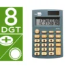 CALCULADORA LIDERPAPEL BOLSILLO XF07 8 DIGITOS SOLAR Y PILAS COLOR GRIS 98X62X8 MM