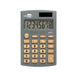 CALCULADORA LIDERPAPEL BOLSILLO XF07 8 DIGITOS SOLAR Y PILAS COLOR GRIS 98X62X8 MM