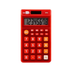 CALCULADORA LIDERPAPEL BOLSILLO XF11 8 DIGITOS SOLAR Y PILAS COLOR ROJO 115X65X8 MM