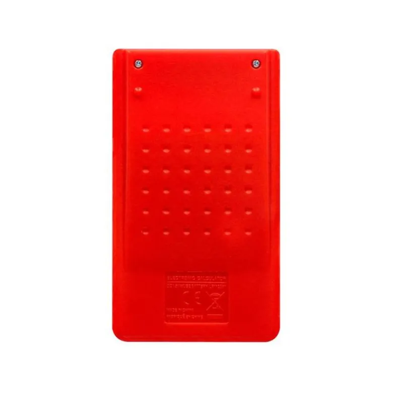 CALCULADORA LIDERPAPEL BOLSILLO XF11 8 DIGITOS SOLAR Y PILAS COLOR ROJO 115X65X8 MM