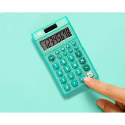 CALCULADORA LIDERPAPEL BOLSILLO XF13 8 DIGITOS SOLAR Y PILAS COLOR VERDE 115X65X8 MM