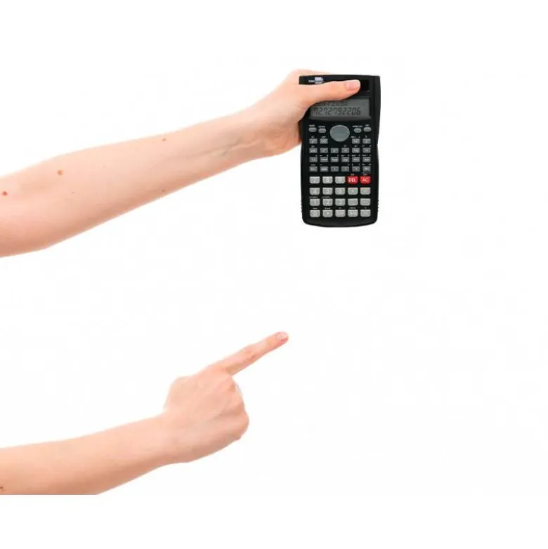 CALCULADORA LIDERPAPEL CIENTIFICA XF33 12 DIGITOS 240 FUNCIONES CON TAPA SOLAR Y PILAS COLOR NEGRO 156X85X20