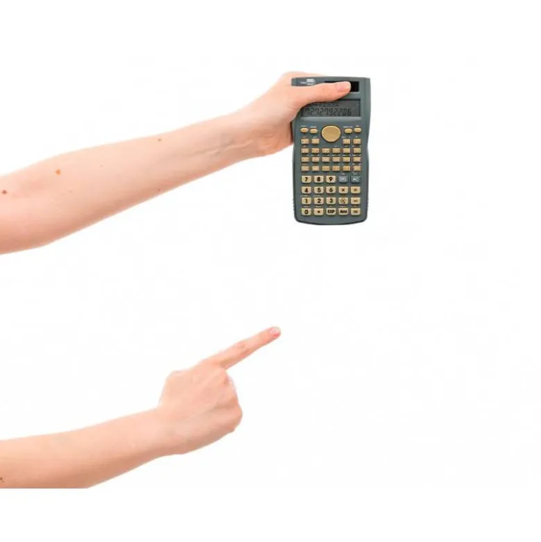 CALCULADORA LIDERPAPEL CIENTIFICA XF34 12 DIGITOS 240 FUNCIONES CON TAPA SOLAR Y PILAS COLOR GRIS 156X85X20