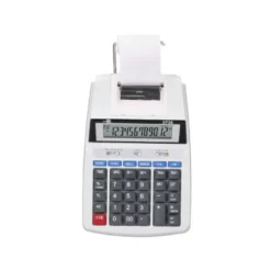 CALCULADORA LIDERPAPEL IMPRESORA PANTALLA PAPEL 58 MM 12 DIGITOS IMPRESION BICOLOR BLANCA 235X155X62 MM