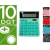 CALCULADORA LIDERPAPEL SOBREMESA XF25 10 DIGITOS SOLAR Y PILAS 127X105X24 MM EXPOSITOR DE 10 UNIDADES