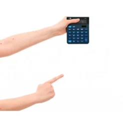 CALCULADORA LIDERPAPEL SOBREMESA XF17 8 DIGITOS SOLAR Y PILAS COLOR AZUL 127X105X24 MM