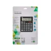 CALCULADORA LIDERPAPEL SOBREMESA XF20 10 DIGITOS SOLAR Y PILAS COLOR NEGRO 127X105X24 MM