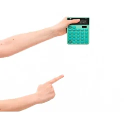 CALCULADORA LIDERPAPEL SOBREMESA XF24 10 DIGITOS SOLAR Y PILAS COLOR VERDE 127X105X24 MM