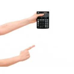 CALCULADORA LIDERPAPEL SOBREMESA XF31 14 DIGITOS SOLAR Y PILAS COLOR NEGRO 170X122X35 MM