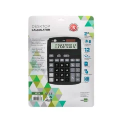 CALCULADORA LIDERPAPEL SOBREMESA XF39 12 DIGITOS SOLAR Y PILAS COLOR NEGRO 190X140X32 MM 40% PLASTICO