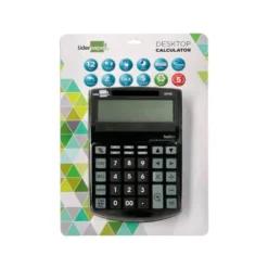 CALCULADORA LIDERPAPEL SOBREMESA XF40 12 DIGITOS DOS LINEAS SOLAR Y PILAS NEGRO 175X120X30 MM 40% PLASTICO