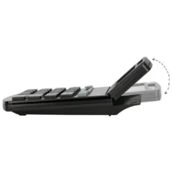 CALCULADORA LIDERPAPEL SOBREMESA XF40 12 DIGITOS DOS LINEAS SOLAR Y PILAS NEGRO 175X120X30 MM 40% PLASTICO